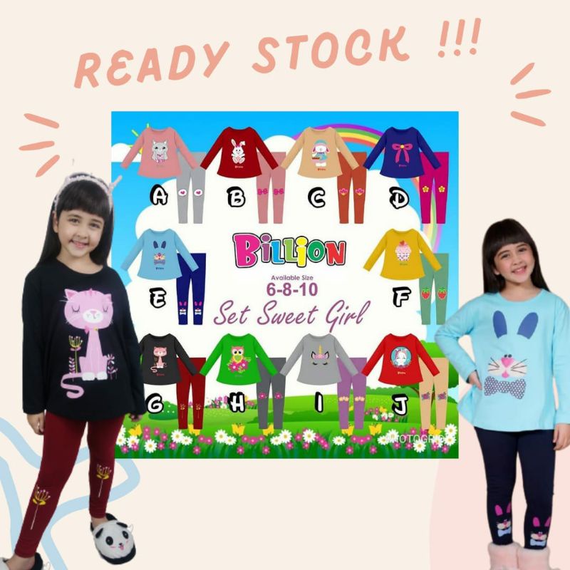[ BEST SELLER ] SETELAN ANAK PEREMPUAN BILLION KIDSWEAR