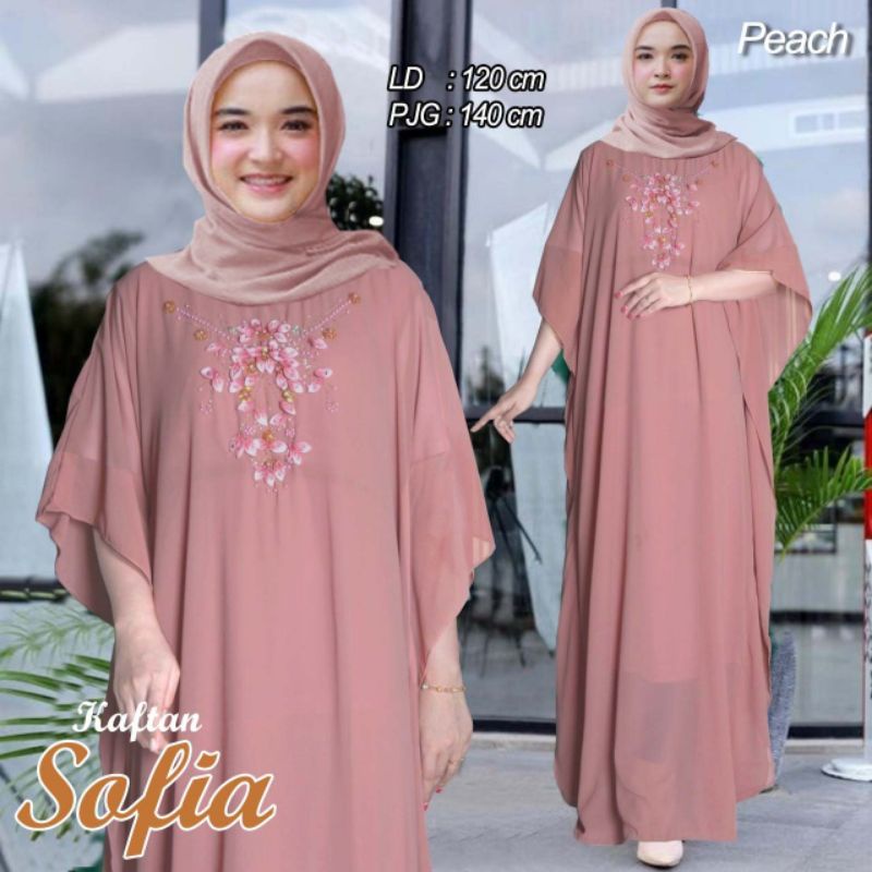 Gamis Kaftan Jumbo Bahan Ceruty Terbaru