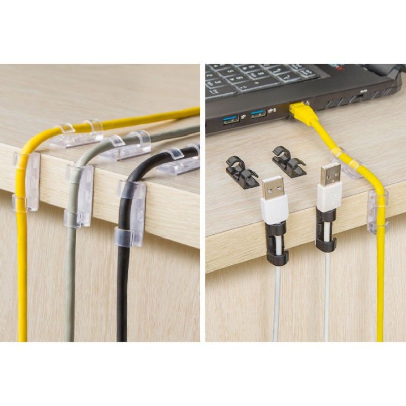 Penjepit Kabel Clip kabel per Pack Transparan