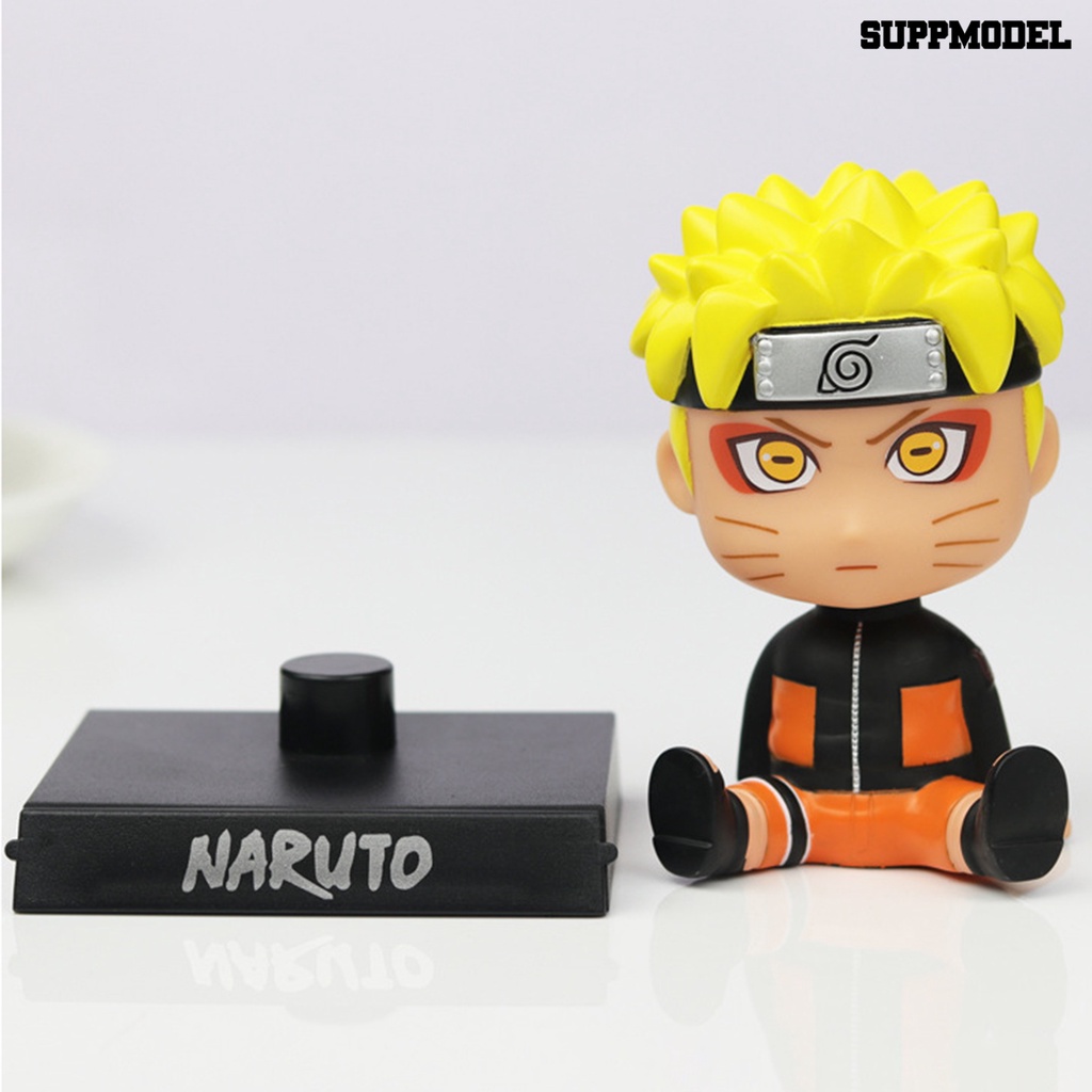Mainan Action Figure Model Kartun Anime Uzumaki Naruto Kepala Bergoyang Untuk Ornamen Mobil