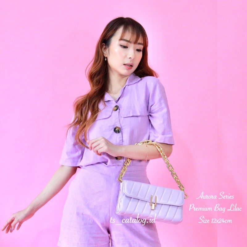 Tas Wanita Slingbag Premium Aurora Rantai Gold