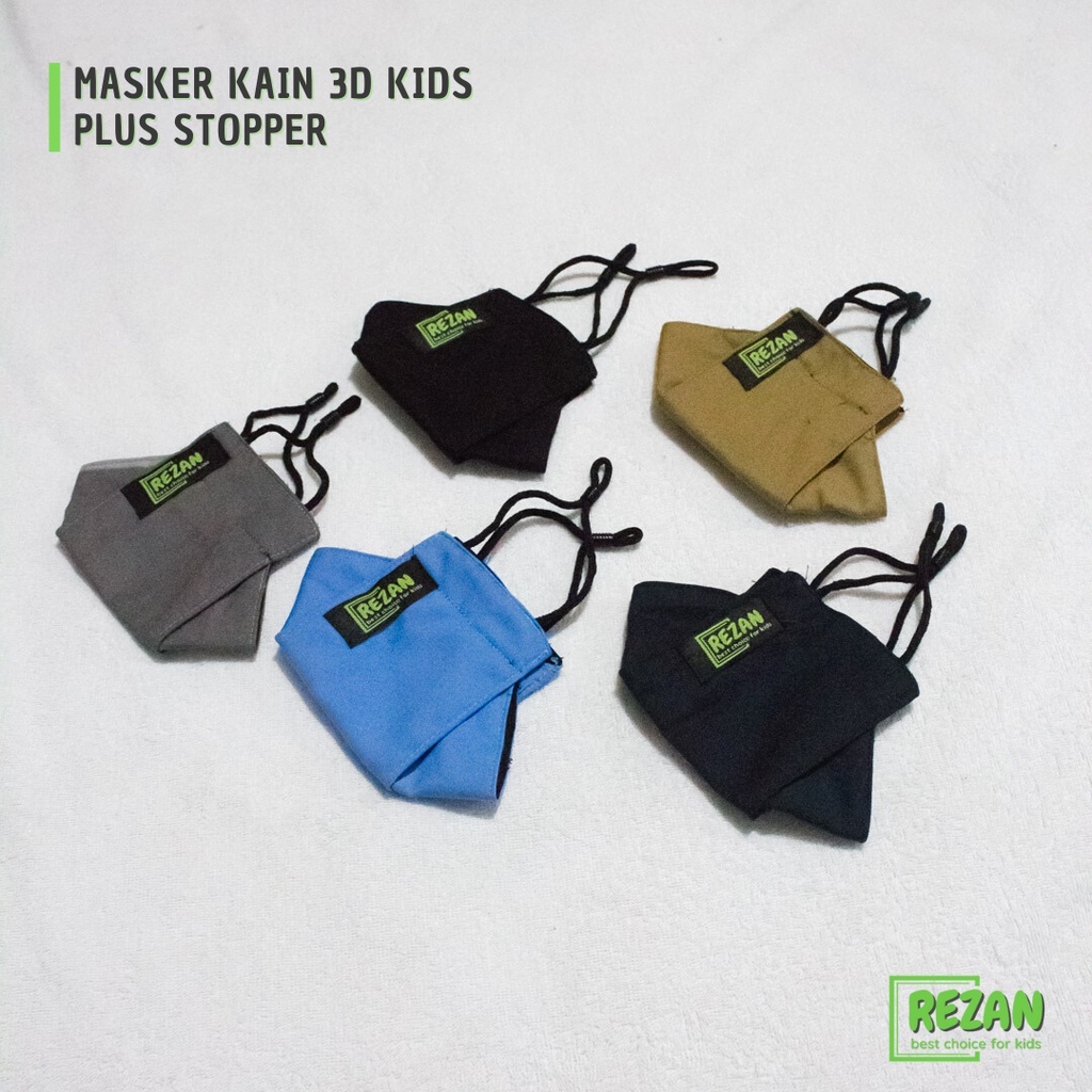 CUCI GUDANG | MASKER KAIN ANAK | REMAJA  3D EVO PREMIUM PLUS STOPPER BY REZAN