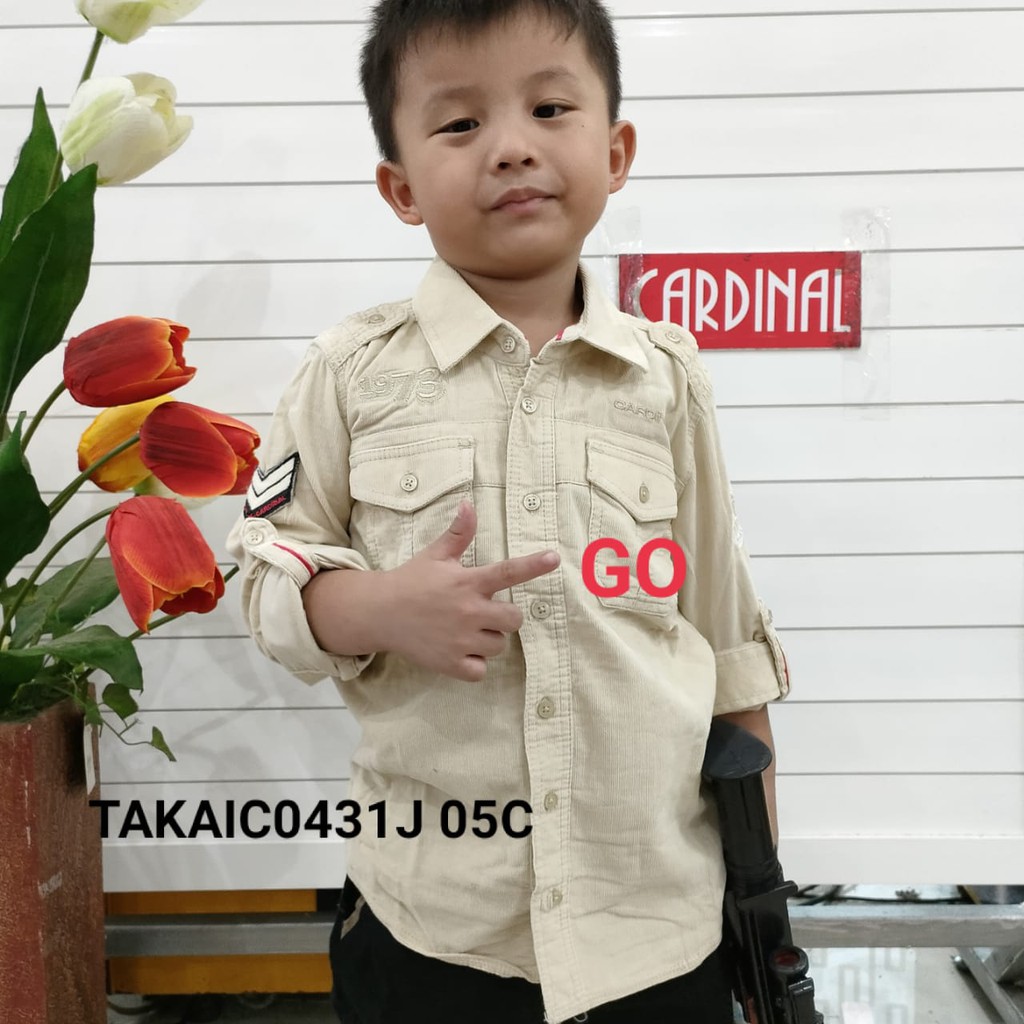 gos KT CARDINAL KIDS KEMEJA Anak Cowok Baju Hem Cardinal Anak Laki Laki Lengan Panjang