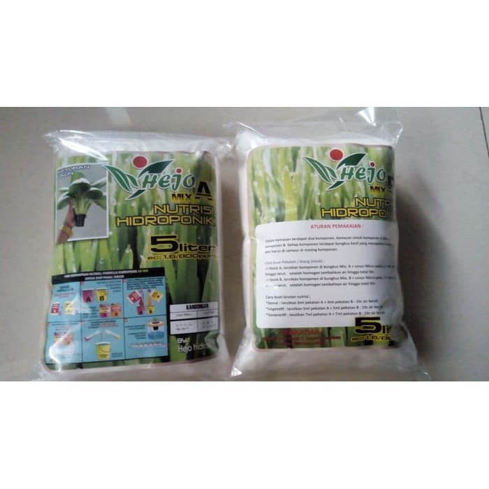 Nutrisi sayur hidroponik pekatan 5 liter