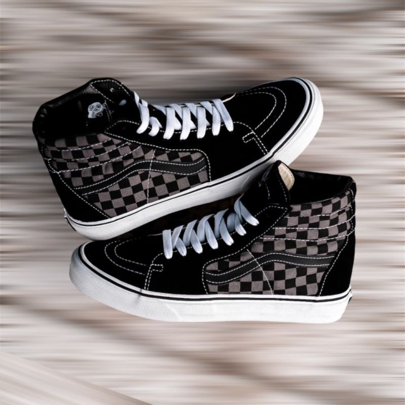 Vans Sk8 Hi Checkerboard Black/Pewter