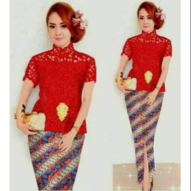 Setelan kebaya emily merah
a