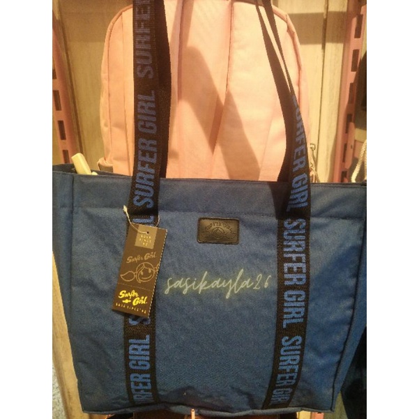 TAS SURFER GIRL TOTE BAG ORIGINAL SALE NAVY