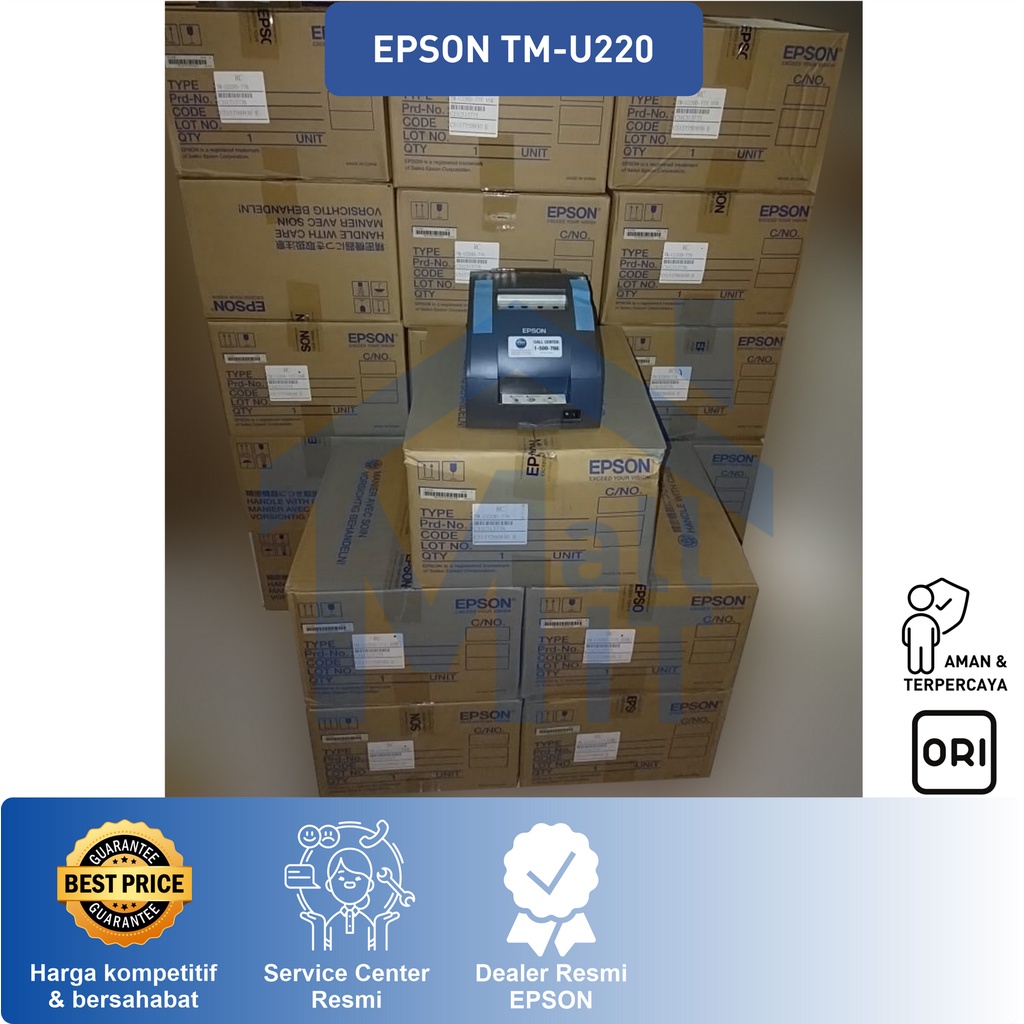 PRINTER EPSON TMU 220A TM U220A TMU220  TMU-220A USB / LAN / SERIAL / PARAREL / AUTO