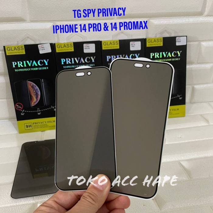 TEMPERED GLASS IPHONE 14/PLUS/PRO/PROMAX ANTI SPY PRIVACY PREMIUM