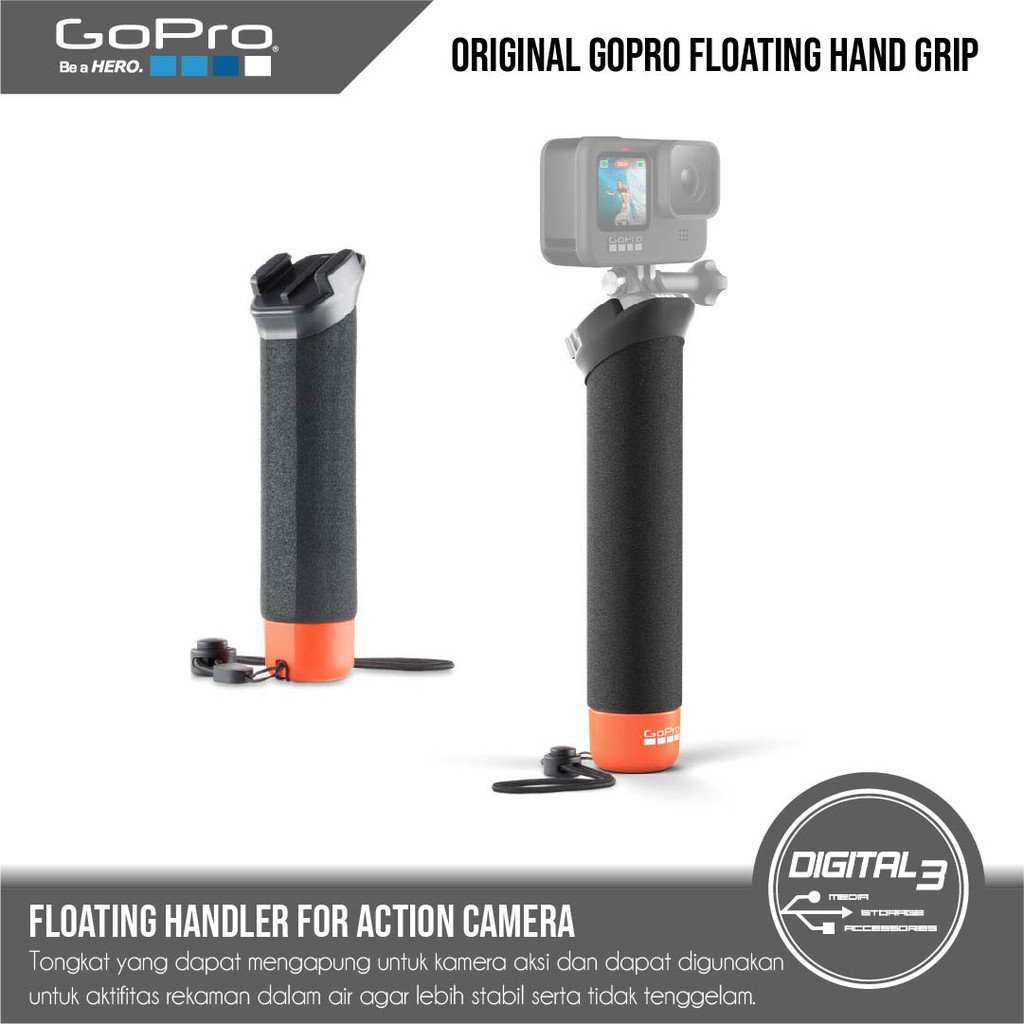 The Handler Floating Hand Grip GoPro Go Pro Float Handle Original