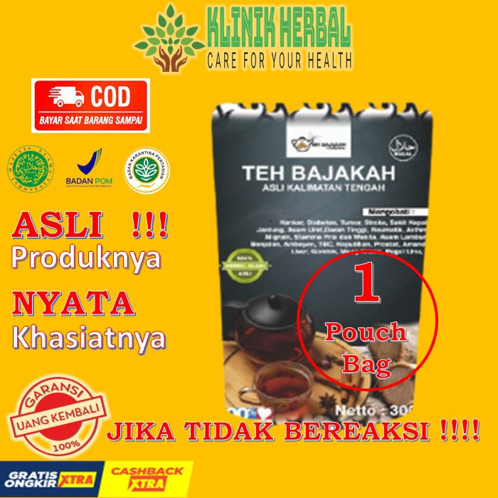 

(COD)TEH BAJAKAH PREMIUM ASLI KALIMANTAN / 1 Pouch Bag ( 10 set )