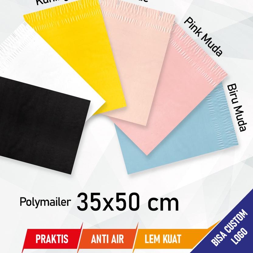 

[35x50] 100LEMBAR PLASTIK POLYMAILER PACKING ONLINE SHOP KUALITAS PREMIUM STANDARD MURAH