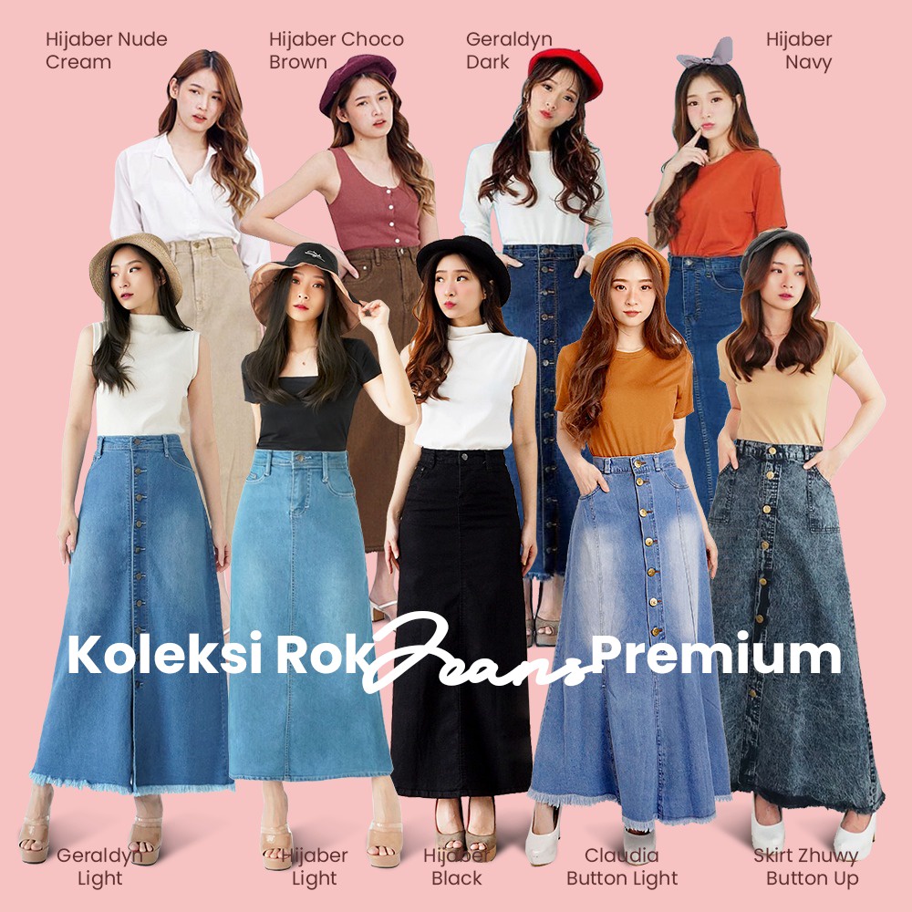 Rok Panjang Kombinasi - Rok Long Hijaber KOMBINASI