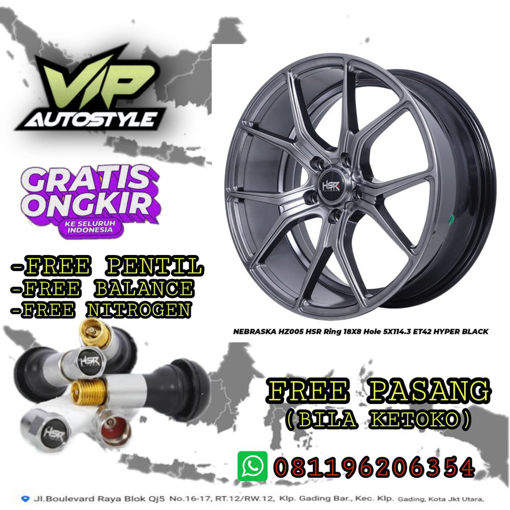 Jual Velg Mobil Mazda3 Xtrail Xpander Innov HSR R15 NEBRASKA 8 Rata 4