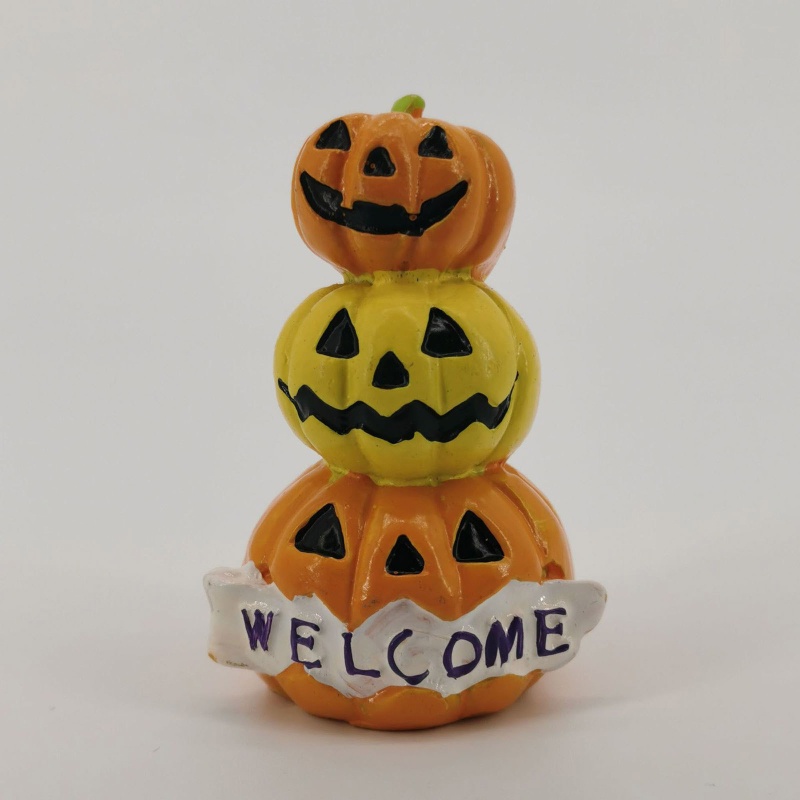 Ornamen Labu Halloween Bahan Resin Untuk Dekorasi Taman