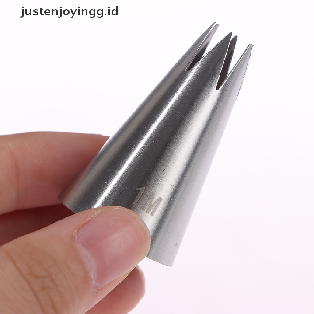 / / Justenjoyingg.id / 1M# Spuit Piping 6 Gigi Lurus Bahan stainless steel 304 Untuk Dekorasi Kue