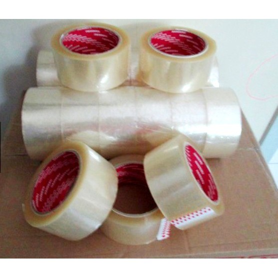 

Lakban OPP Transparan Bening 2 Inch 48mm 90 Yard Merk Handeru Kualitas Daimaru