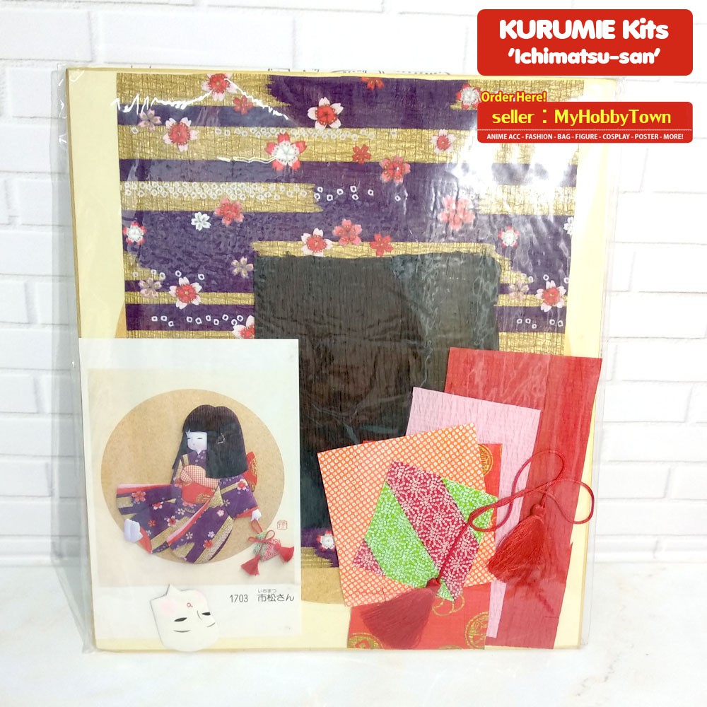 Kurumie Kit : Ichimatsu-san DIY Craft Kertas Washi