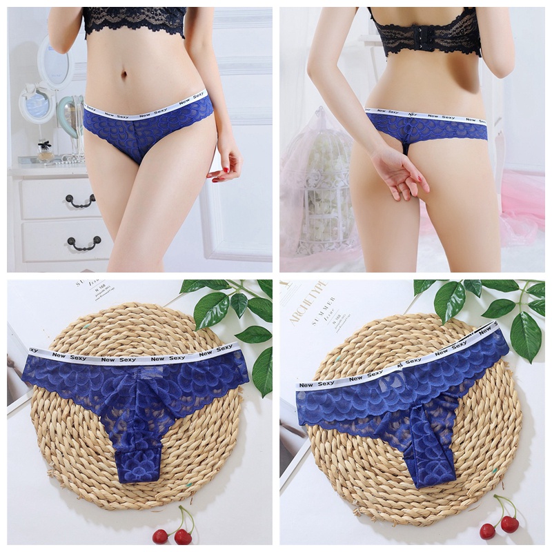 (COD) G Sting Wanita Seksi Renda Celana Dalam Bernapas Low Waist Thong 3C217-