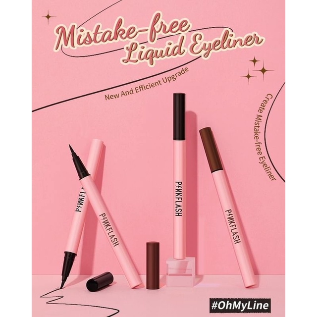 ❤️ MEMEY ❤️ PINKFLASH Waterproof Easy Eyeliner PF-E01 | PINK FLASH