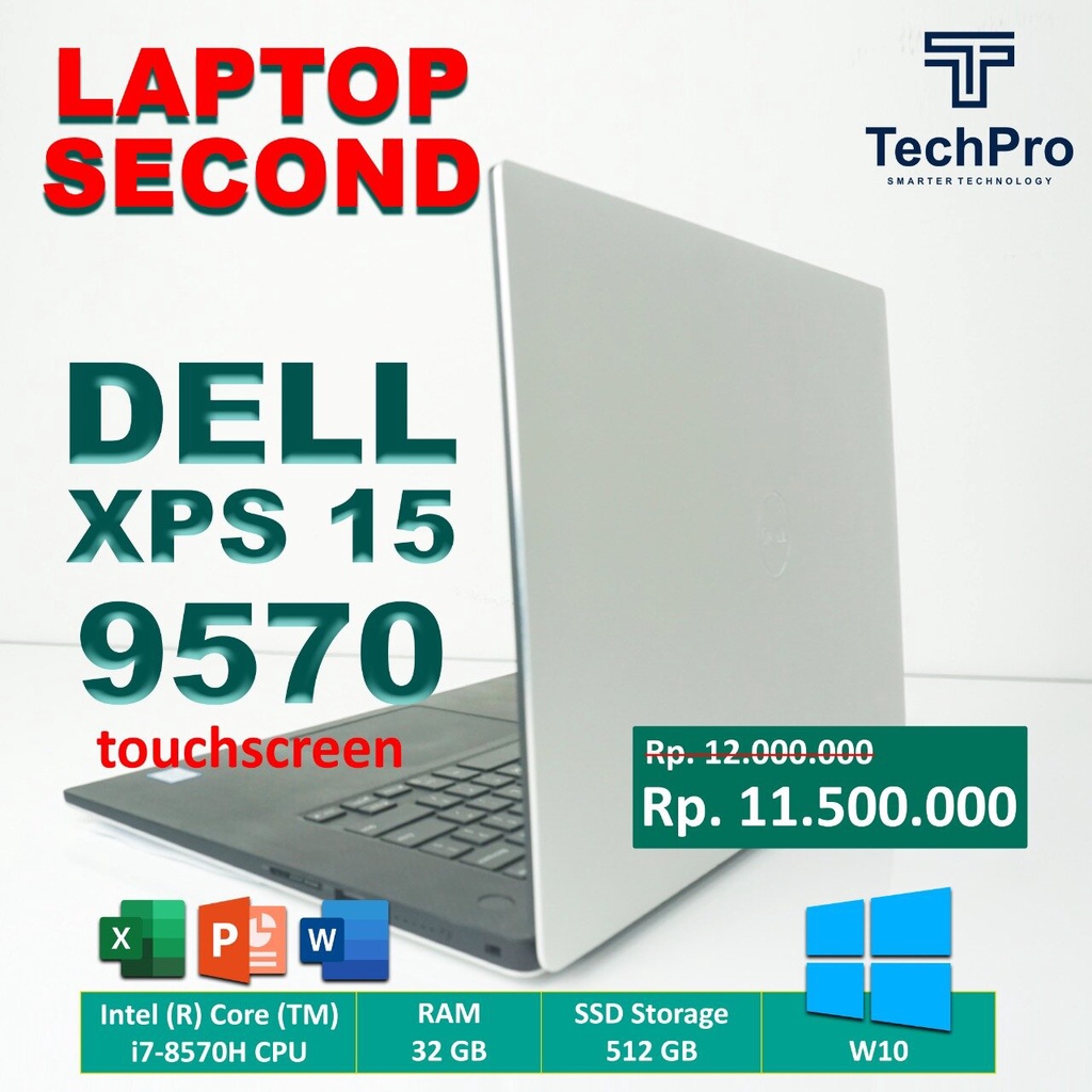 LAPTOP SECOND MURAH DELL XPS 15 9570 TOUCHSCREEN