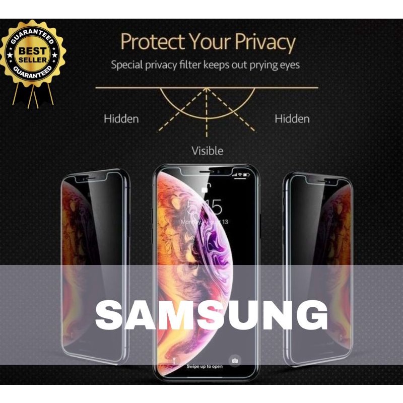 TG PELINDUNG LAYAR TEMPERED GLASS PRIVACY SPY SAMSUNG A10 A10S M10  A02 A02S A20 A03S A04S A30 A50 A30S A50S A20S A70 A80 A11 A12 A51 A22 A31 A32 A52 A71 A72 M11 M14 M20 M30 M21 M31 M62 NOTE 20 A03 CORE A21S A33 A53 A75 A04 A04E A14 F04 A34 A54 M32 A24