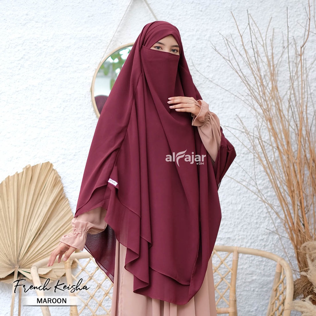 Jilbab Khimar French Jumbo Syar'i Keisha by Alfajar-2