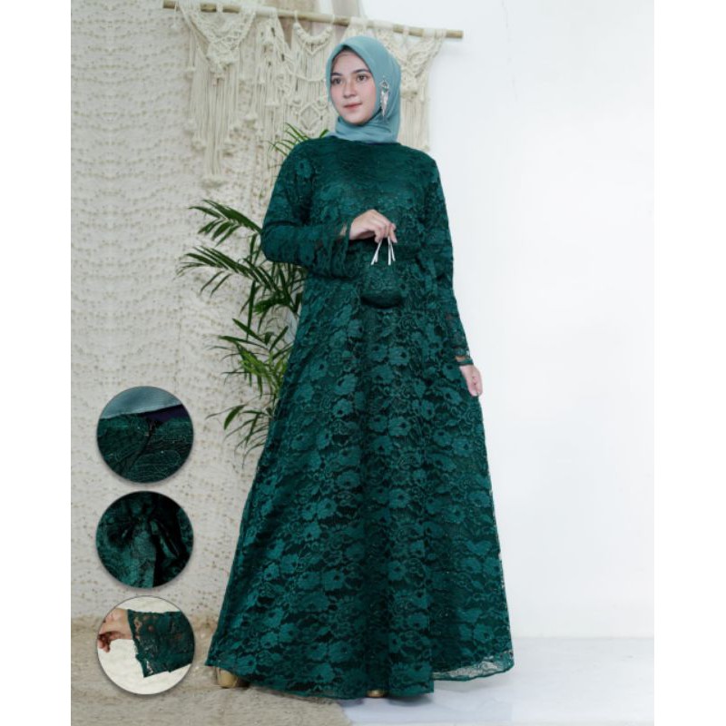 kebaya gamis brokat premium