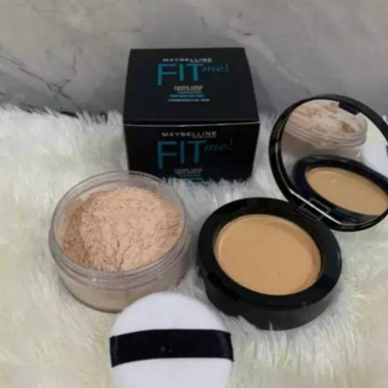 Bayar Di Tempat Paket Maybelline Make Up Foundation+Concealer Dan Bedak Tabur 2in1 テ