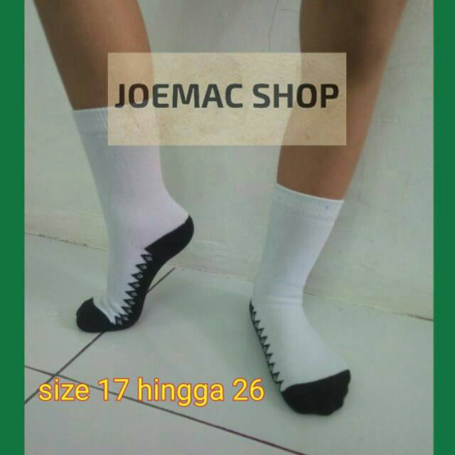 KAOS KAKI ANAK SEKOLAH - PUTIH - STUDENT LABEL HIJAU - KUALITAS BAGUS