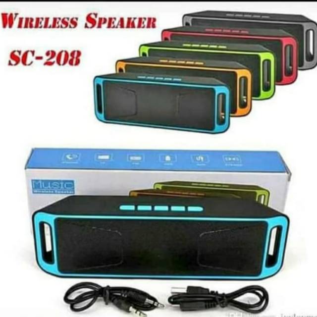 SPEAKER BLUETOOTH 208 A2DP suara jernih Dolby Surround MEGA BASS