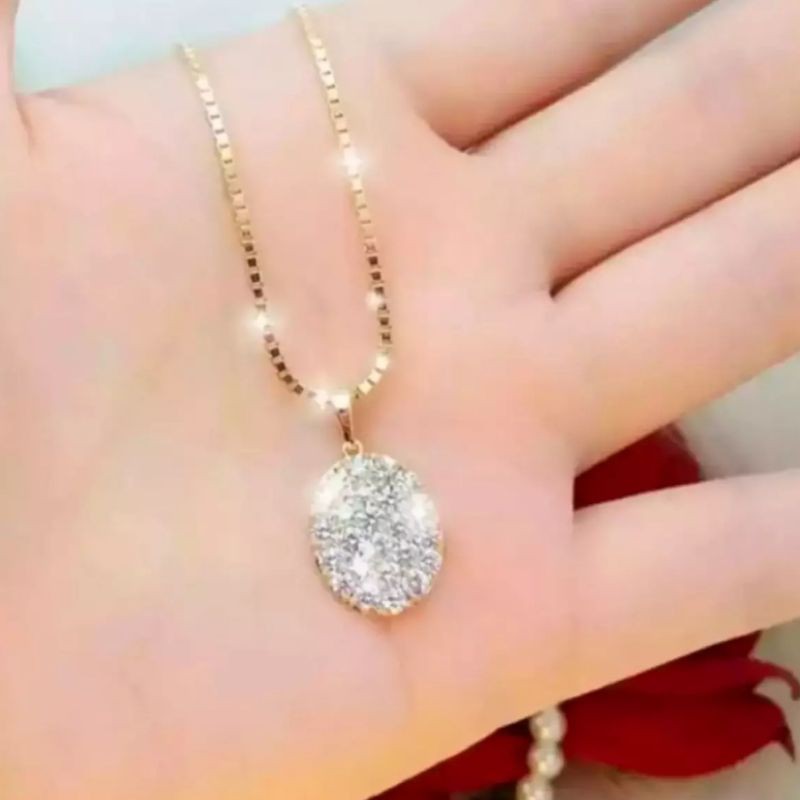 Kalung Wanita Free Liontin Oval Murah Xuping