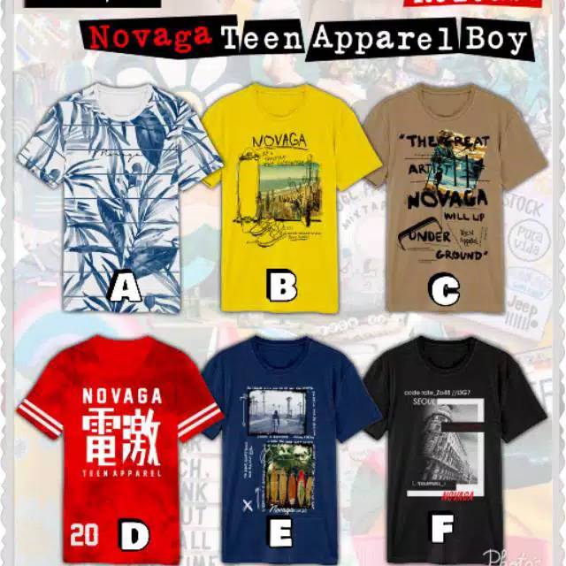 Sale Kaos remaja Novaga teen apparel