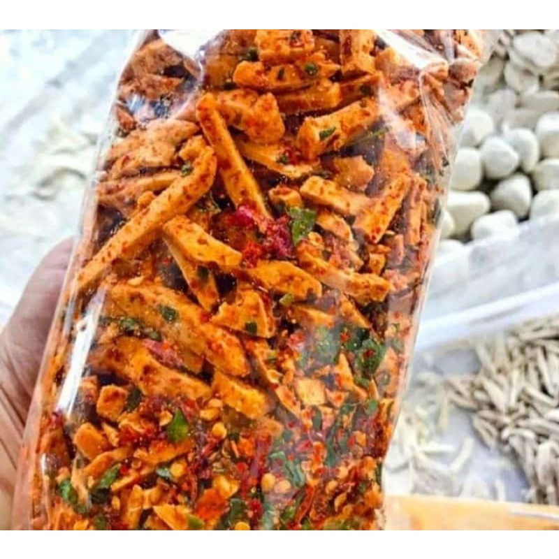 

Camilan VIRAL BASRENG pedas Baso goreng Aroma Daun jeruk Basreng pedas