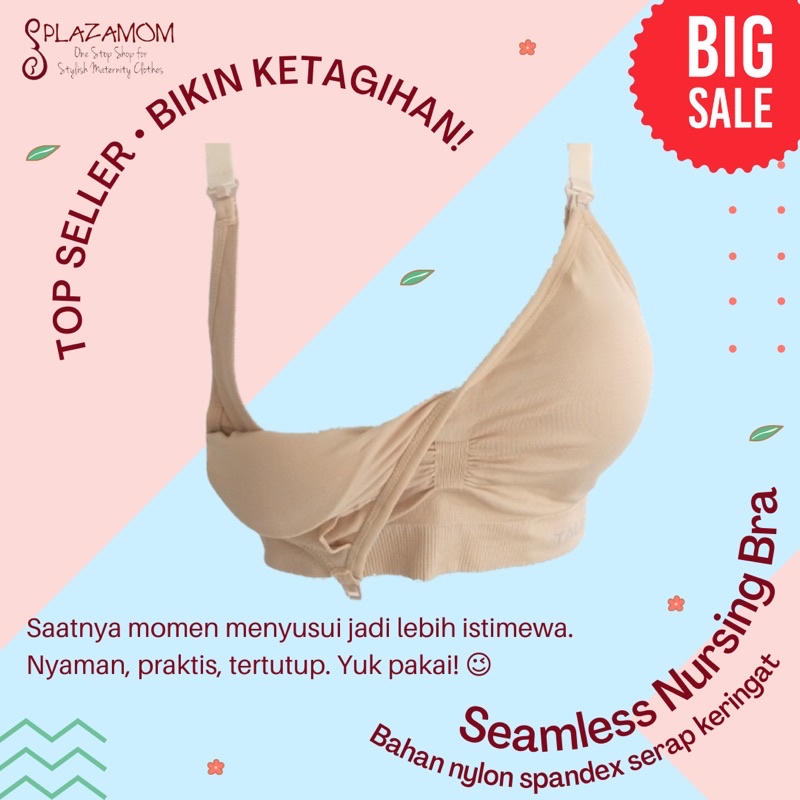 SEAMLESS NURSING BRA / BH MENYUSUI / BH BUSUI SEAMLESS NYLON SPANDEX DINGIN NYAMAN BEST SELLER FAVE PARA BUSUI PBH077M