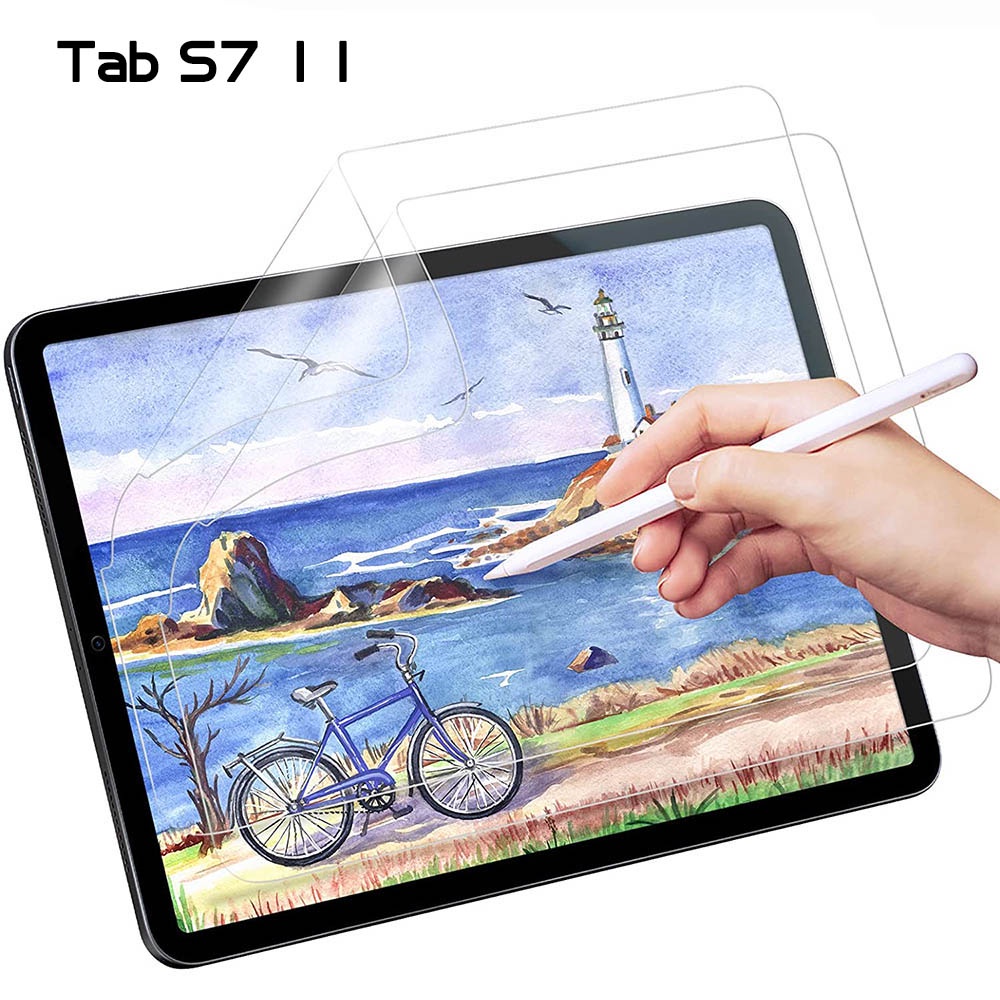 (2 Packs) Paper Like Screen Protector For Samsung Galaxy Tab S7 S8 + Plus Ultra 11 12.4 14.6 X700 X800 Anti-Glare Matte Film