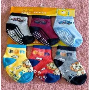 Kaos kaki Bayi karakter Lucu Anti slipI (Katun spandex,usia 0 6bulan,6 12 bulan,Cowok Cewek)