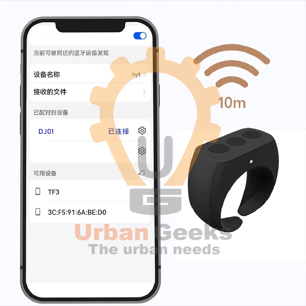 Smart Remote Swipe Control Ring Smartphones Android IOS