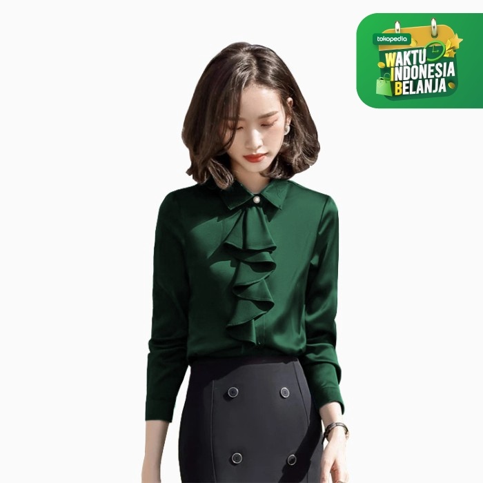 Kemeja Wanita Import Baju Import Wanita Baju Wanita Kekinian Kemeja lengan Panjang Gaya Korea Varias