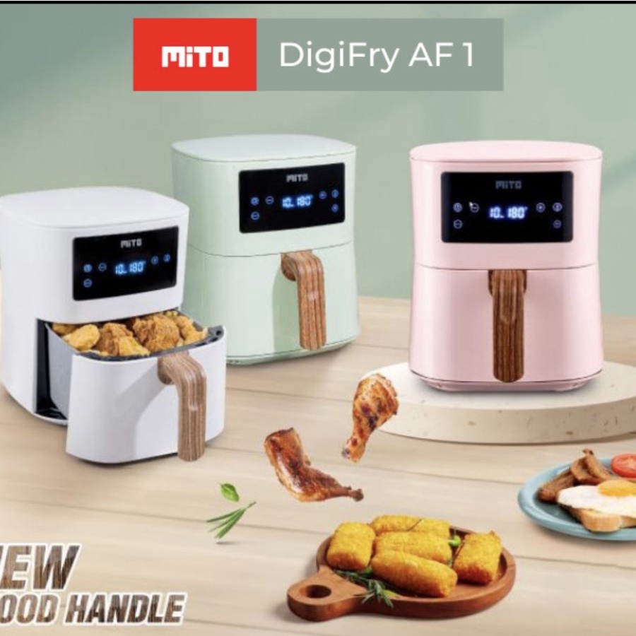 [VOUCHER 100RB FREE BUBBLEWRAP] Mito Air Fryer AIRFRYER Digifry AF1 AF-1 AF 1 4 liter LOW WATT GARAN
