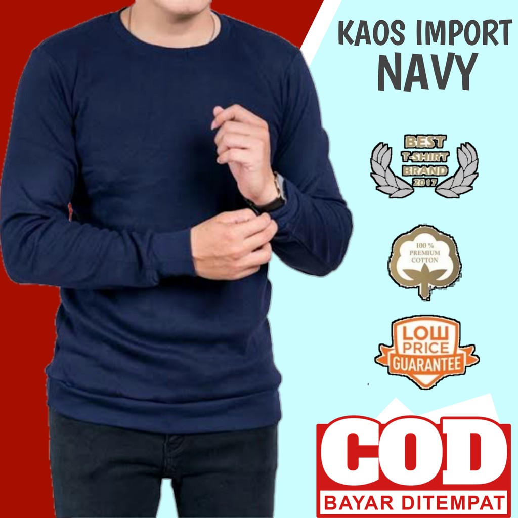 kaos tangan panjang pria kaos lengan panjang pria baju panjang pria baju lengan panjang pria KE106