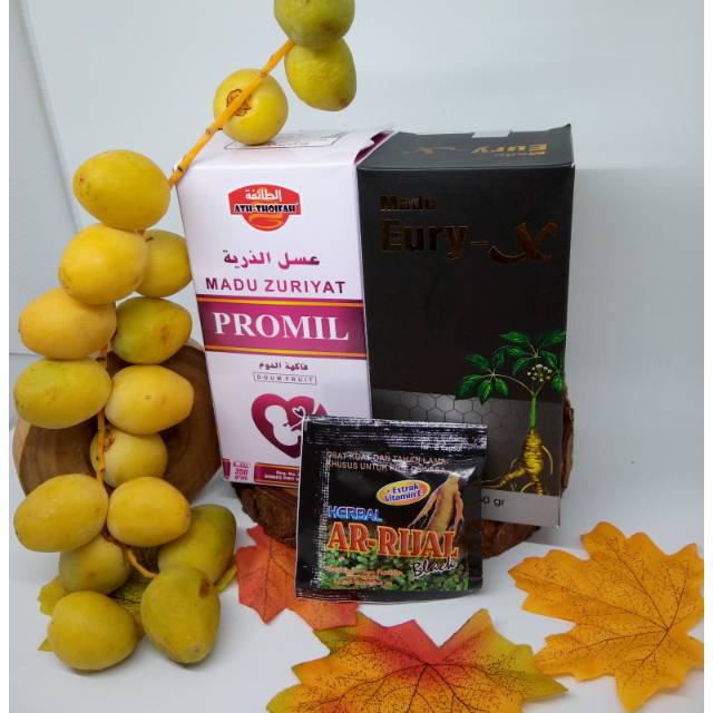 Paket madu promil/ kurma muda dan kapsul pasak bumi