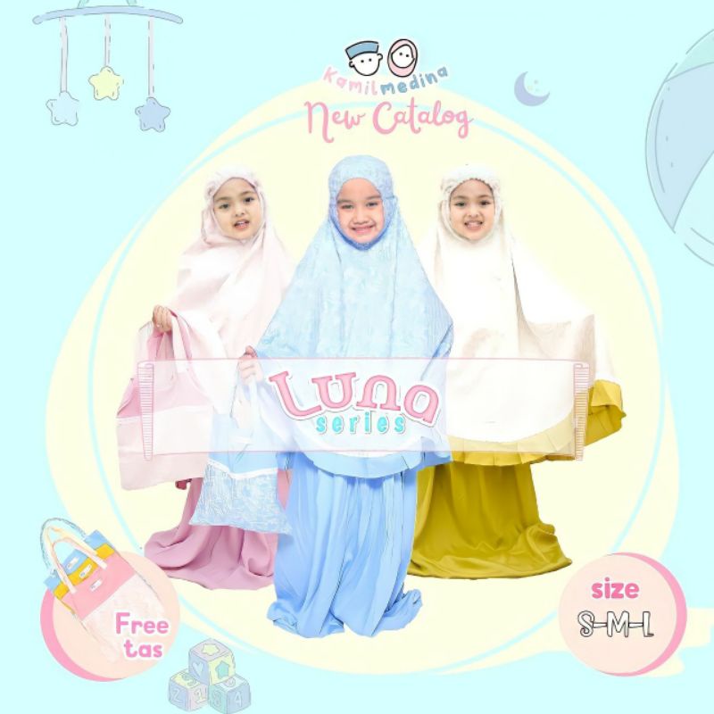 Mukena anak premium / Mukena Luna series Kamil medina