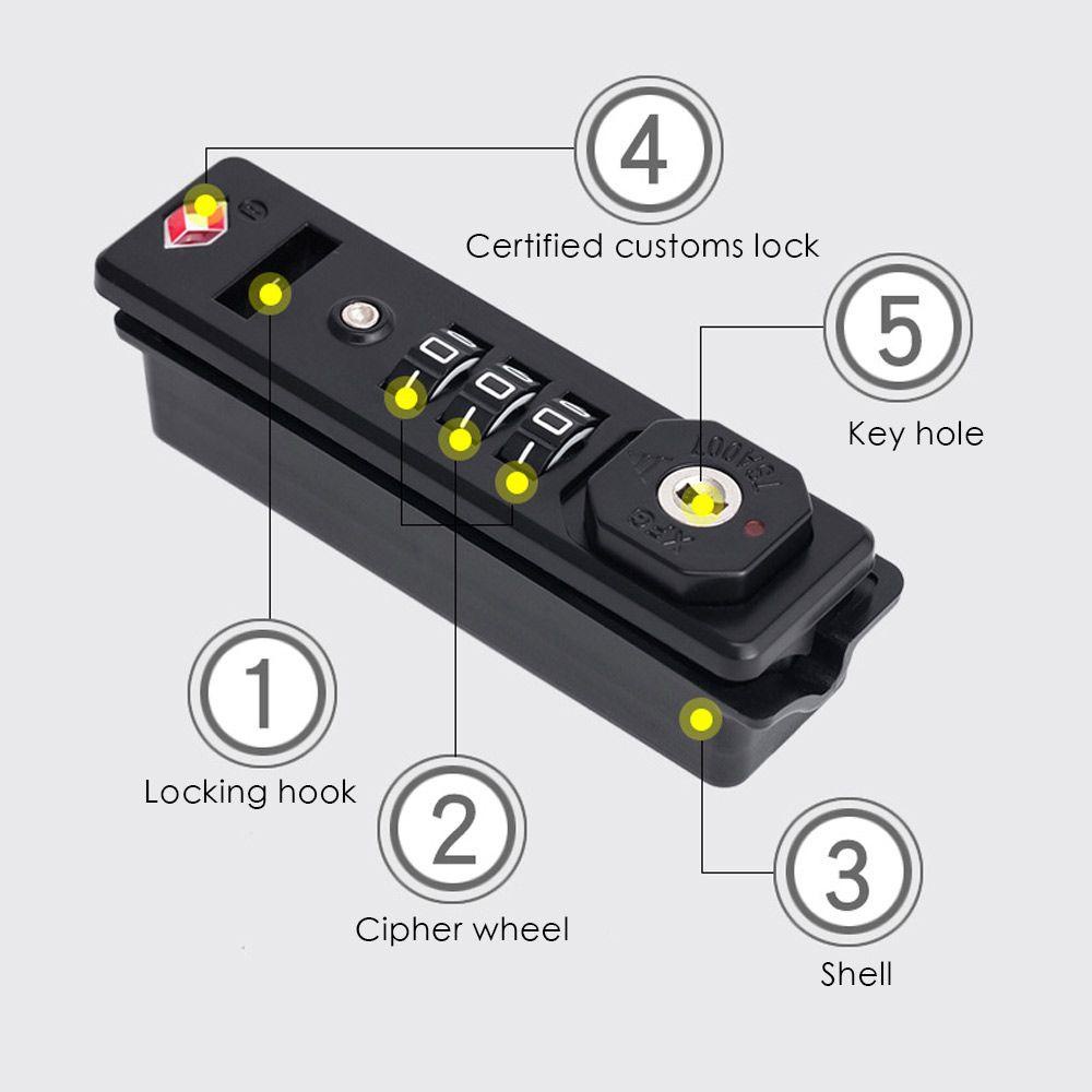 TOP Tsa Customs Lock Koper Portable Anti Maling Tahan Cuaca Aman Code Lock