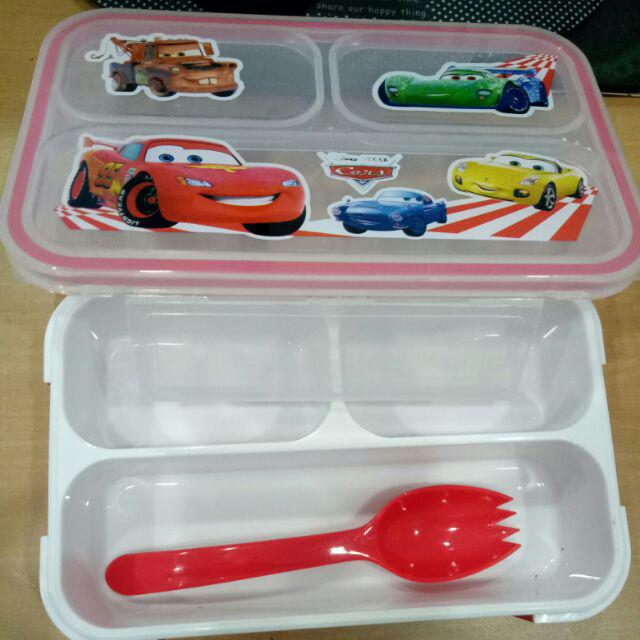 Lunch Box Sekat 2 Stainless Anti Tumpah Karakter 9003