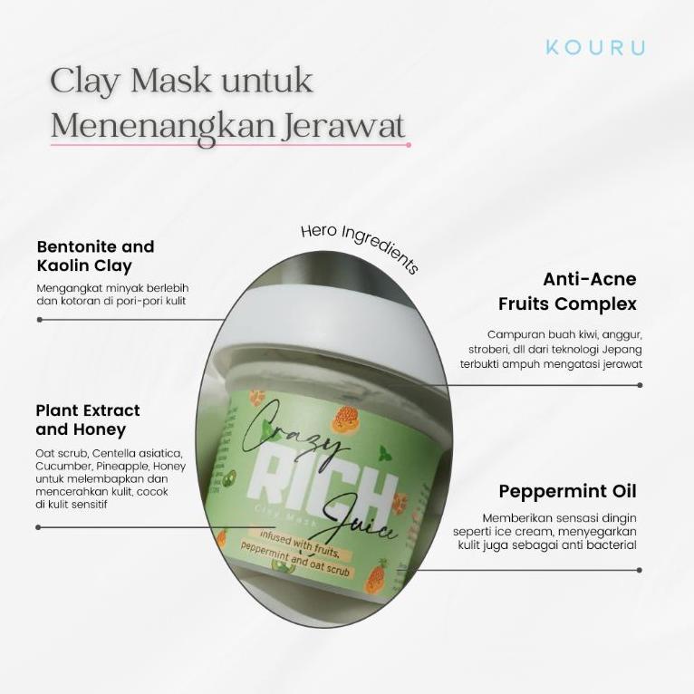 (B-UQO ✪) KOURU Crazy Rich Juice Clay Mask 125gr||viral