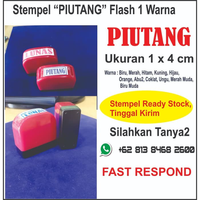 

Stempel Piutang Flash 1 Warna