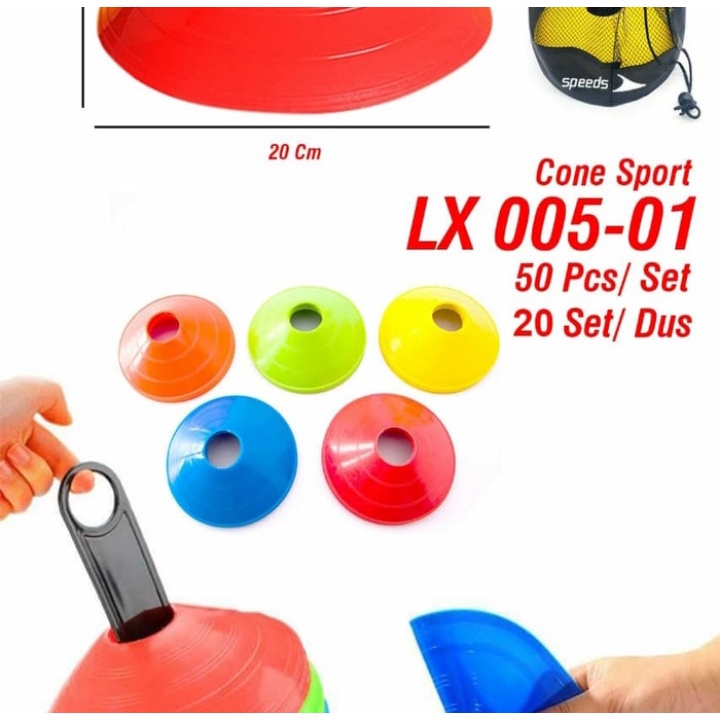 Cone Mangkok LX005-1 Atau Cones Latihan Bola Isi 50pcs Mangkuk Original