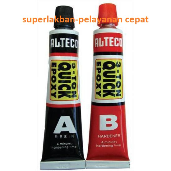 Lem Besi Alteco Quick Epoxy 3 Ton 4 Menit Kering Menempel Kuat Extra Strong Tahan Air Tahan Panas