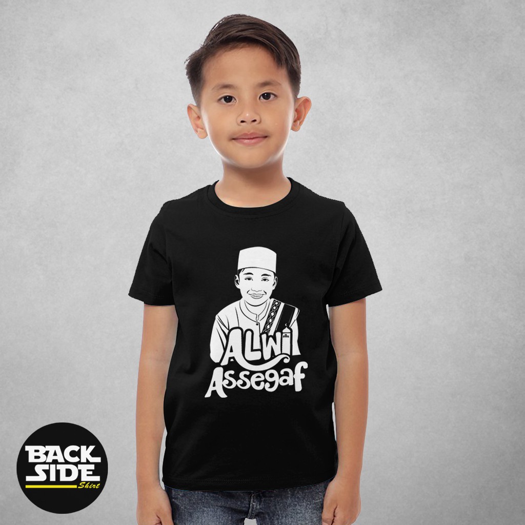 Kaos Anak Baju Dakwah Islam ALWI YOSHIDA ASSEGAF Baju Distro Unisex Pria Wanita Cotton Combed 30s